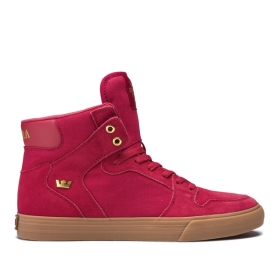 Supra Mens VAIDER High Top Shoes Rose/Gold/lt Gum | US-63619